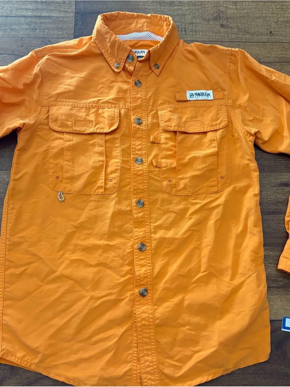 Magellan Outdoors Fish Gear MagWick Long Sleeve Shirt Orange Size M (10/12)